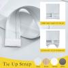 image:imageNICETOWN Blackout Door Curtain  Blinds for Indoor Windows Thermal Insulated Trica Window Covering for Patio French Door Front Privacy Sidelight Glass Curtain W26 x L72 inch 1 Panel GreyGreyish White