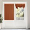image:imageNICETOWN Blackout Door Curtain  Blinds for Indoor Windows Thermal Insulated Trica Window Covering for Patio French Door Front Privacy Sidelight Glass Curtain W26 x L72 inch 1 Panel GreyBurnt Orange