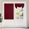 image:imageNICETOWN Blackout Door Curtain  Blinds for Indoor Windows Thermal Insulated Trica Window Covering for Patio French Door Front Privacy Sidelight Glass Curtain W26 x L72 inch 1 Panel GreyBurgundy Red