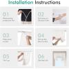 image:imageNICETOWN Blackout Door Curtain  Blinds for Indoor Windows Thermal Insulated Trica Window Covering for Patio French Door Front Privacy Sidelight Glass Curtain W26 x L72 inch 1 Panel GreyCream White