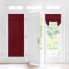 image:imageNICETOWN Blackout Door Curtain  Blinds for Indoor Windows Thermal Insulated Trica Window Covering for Patio French Door Front Privacy Sidelight Glass Curtain W26 x L72 inch 1 Panel GreyBurgundy Red