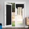 image:imageNICETOWN Blackout Door Curtain  Blinds for Indoor Windows Thermal Insulated Trica Window Covering for Patio French Door Front Privacy Sidelight Glass Curtain W26 x L72 inch 1 Panel GreyJet Black