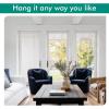image:imageNICETOWN Blackout Door Curtain  Blinds for Indoor Windows Thermal Insulated Trica Window Covering for Patio French Door Front Privacy Sidelight Glass Curtain W26 x L72 inch 1 Panel GreyCream White