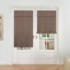 image:imageNICETOWN Blackout Door Curtain  Blinds for Indoor Windows Thermal Insulated Trica Window Covering for Patio French Door Front Privacy Sidelight Glass Curtain W26 x L72 inch 1 Panel GreyCappuccino