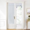 image:imageNICETOWN Blackout Door Curtain  Blinds for Indoor Windows Thermal Insulated Trica Window Covering for Patio French Door Front Privacy Sidelight Glass Curtain W26 x L72 inch 1 Panel GreyGreyish White
