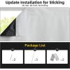 image:imageNICETOWN Blackout Door Curtain  Blinds for Indoor Windows Thermal Insulated Trica Window Covering for Patio French Door Front Privacy Sidelight Glass Curtain W26 x L72 inch 1 Panel GreyWith Pole  Greyish White