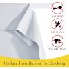 image:imageNICETOWN Blackout Door Curtain  Blinds for Indoor Windows Thermal Insulated Trica Window Covering for Patio French Door Front Privacy Sidelight Glass Curtain W26 x L72 inch 1 Panel GreyGreyish White