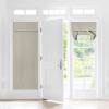 image:imageNICETOWN Blackout Door Curtain  Blinds for Indoor Windows Thermal Insulated Trica Window Covering for Patio French Door Front Privacy Sidelight Glass Curtain W26 x L72 inch 1 Panel GreyLight Flaxen