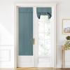 image:imageNICETOWN Blackout Door Curtain  Blinds for Indoor Windows Thermal Insulated Trica Window Covering for Patio French Door Front Privacy Sidelight Glass Curtain W26 x L72 inch 1 Panel GreyGreyish Blue
