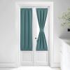 image:imageNICETOWN Door Curtain Panel Grey French Door Curtains Blackout Thermal Insulated Curtain Sidelight Privacy for WindowLiving RoomDoorwaysClassroom 25W by 72L inches 1 PanelGreyish Blue