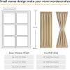 image:imageNICETOWN Door Curtain Panel Grey French Door Curtains Blackout Thermal Insulated Curtain Sidelight Privacy for WindowLiving RoomDoorwaysClassroom 25W by 72L inches 1 Panel100 Blackout  Biscotti Beige