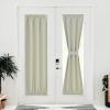 image:imageNICETOWN Door Curtain Panel Grey French Door Curtains Blackout Thermal Insulated Curtain Sidelight Privacy for WindowLiving RoomDoorwaysClassroom 25W by 72L inches 1 PanelLight Beige