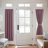 image:imageNICETOWN Door Curtain Panel Grey French Door Curtains Blackout Thermal Insulated Curtain Sidelight Privacy for WindowLiving RoomDoorwaysClassroom 25W by 72L inches 1 PanelDry Rose