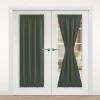 image:imageNICETOWN Door Curtain Panel Grey French Door Curtains Blackout Thermal Insulated Curtain Sidelight Privacy for WindowLiving RoomDoorwaysClassroom 25W by 72L inches 1 PanelDark Mallard