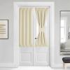image:imageNICETOWN Door Curtain Panel Grey French Door Curtains Blackout Thermal Insulated Curtain Sidelight Privacy for WindowLiving RoomDoorwaysClassroom 25W by 72L inches 1 PanelLight Beige