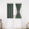image:imageNICETOWN Door Curtain Panel Grey French Door Curtains Blackout Thermal Insulated Curtain Sidelight Privacy for WindowLiving RoomDoorwaysClassroom 25W by 72L inches 1 PanelDark Mallard