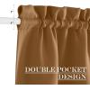 image:imageNICETOWN Door Curtain Panel Grey French Door Curtains Blackout Thermal Insulated Curtain Sidelight Privacy for WindowLiving RoomDoorwaysClassroom 25W by 72L inches 1 PanelGold Brown