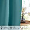 image:imageNICETOWN Door Curtain Panel Grey French Door Curtains Blackout Thermal Insulated Curtain Sidelight Privacy for WindowLiving RoomDoorwaysClassroom 25W by 72L inches 1 PanelSea Teal
