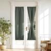 image:imageNICETOWN Door Curtain Panel Grey French Door Curtains Blackout Thermal Insulated Curtain Sidelight Privacy for WindowLiving RoomDoorwaysClassroom 25W by 72L inches 1 PanelDark Mallard