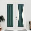 image:imageNICETOWN Door Curtain Panel Grey French Door Curtains Blackout Thermal Insulated Curtain Sidelight Privacy for WindowLiving RoomDoorwaysClassroom 25W by 72L inches 1 PanelSea Teal