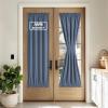 image:imageNICETOWN Door Curtain Panel Grey French Door Curtains Blackout Thermal Insulated Curtain Sidelight Privacy for WindowLiving RoomDoorwaysClassroom 25W by 72L inches 1 Panel100 Blackout  Stone Blue