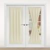 image:imageNICETOWN Door Curtain Panel Grey French Door Curtains Blackout Thermal Insulated Curtain Sidelight Privacy for WindowLiving RoomDoorwaysClassroom 25W by 72L inches 1 PanelLight Beige