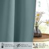 image:imageNICETOWN Door Curtain Panel Grey French Door Curtains Blackout Thermal Insulated Curtain Sidelight Privacy for WindowLiving RoomDoorwaysClassroom 25W by 72L inches 1 PanelGreyish Blue