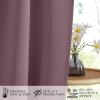 image:imageNICETOWN Door Curtain Panel Grey French Door Curtains Blackout Thermal Insulated Curtain Sidelight Privacy for WindowLiving RoomDoorwaysClassroom 25W by 72L inches 1 PanelDry Rose