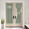 image:imageNICETOWN Door Curtain Panel Grey French Door Curtains Blackout Thermal Insulated Curtain Sidelight Privacy for WindowLiving RoomDoorwaysClassroom 25W by 72L inches 1 Panel100 Blackout  Sage Green
