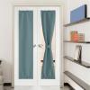 image:imageNICETOWN Door Curtain Panel Grey French Door Curtains Blackout Thermal Insulated Curtain Sidelight Privacy for WindowLiving RoomDoorwaysClassroom 25W by 72L inches 1 PanelGreyish Blue