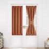 image:imageNICETOWN Door Curtain Panel Grey French Door Curtains Blackout Thermal Insulated Curtain Sidelight Privacy for WindowLiving RoomDoorwaysClassroom 25W by 72L inches 1 PanelBurnt Orange