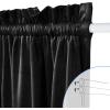image:imageNICETOWN Door Curtain Panel Grey French Door Curtains Blackout Thermal Insulated Curtain Sidelight Privacy for WindowLiving RoomDoorwaysClassroom 25W by 72L inches 1 PanelVelvetblack