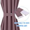 image:imageNICETOWN Door Curtain Panel Grey French Door Curtains Blackout Thermal Insulated Curtain Sidelight Privacy for WindowLiving RoomDoorwaysClassroom 25W by 72L inches 1 PanelDry Rose