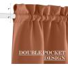 image:imageNICETOWN Door Curtain Panel Grey French Door Curtains Blackout Thermal Insulated Curtain Sidelight Privacy for WindowLiving RoomDoorwaysClassroom 25W by 72L inches 1 PanelBurnt Orange