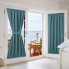 image:imageNICETOWN Door Curtain Panel Grey French Door Curtains Blackout Thermal Insulated Curtain Sidelight Privacy for WindowLiving RoomDoorwaysClassroom 25W by 72L inches 1 PanelSea Teal