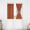 image:imageNICETOWN Door Curtain Panel Grey French Door Curtains Blackout Thermal Insulated Curtain Sidelight Privacy for WindowLiving RoomDoorwaysClassroom 25W by 72L inches 1 PanelBurnt Orange