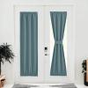 image:imageNICETOWN Door Curtain Panel Grey French Door Curtains Blackout Thermal Insulated Curtain Sidelight Privacy for WindowLiving RoomDoorwaysClassroom 25W by 72L inches 1 PanelGreyish Blue