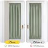 image:imageNICETOWN Door Curtain Panel Grey French Door Curtains Blackout Thermal Insulated Curtain Sidelight Privacy for WindowLiving RoomDoorwaysClassroom 25W by 72L inches 1 Panel100 Blackout  Sage Green