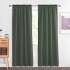 image:imageNICETOWN Door Curtain Panel Grey French Door Curtains Blackout Thermal Insulated Curtain Sidelight Privacy for WindowLiving RoomDoorwaysClassroom 25W by 72L inches 1 PanelDark Mallard