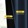image:imageNICETOWN Door Curtain Panel Grey French Door Curtains Blackout Thermal Insulated Curtain Sidelight Privacy for WindowLiving RoomDoorwaysClassroom 25W by 72L inches 1 Panel100 Blackout  Navy Blue