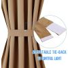 image:imageNICETOWN Door Curtain Panel Grey French Door Curtains Blackout Thermal Insulated Curtain Sidelight Privacy for WindowLiving RoomDoorwaysClassroom 25W by 72L inches 1 PanelGold Brown