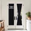 image:imageNICETOWN Door Curtain Panel Grey French Door Curtains Blackout Thermal Insulated Curtain Sidelight Privacy for WindowLiving RoomDoorwaysClassroom 25W by 72L inches 1 Panel100 Blackout  Black