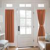 image:imageNICETOWN Door Curtain Panel Grey French Door Curtains Blackout Thermal Insulated Curtain Sidelight Privacy for WindowLiving RoomDoorwaysClassroom 25W by 72L inches 1 PanelBurnt Orange