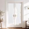 image:imageNICETOWN Door Curtain Panel Grey French Door Curtains Blackout Thermal Insulated Curtain Sidelight Privacy for WindowLiving RoomDoorwaysClassroom 25W by 72L inches 1 PanelWhite