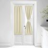 image:imageNICETOWN Door Curtain Panel Grey French Door Curtains Blackout Thermal Insulated Curtain Sidelight Privacy for WindowLiving RoomDoorwaysClassroom 25W by 72L inches 1 PanelLight Beige