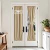 image:imageNICETOWN Door Curtain Panel Grey French Door Curtains Blackout Thermal Insulated Curtain Sidelight Privacy for WindowLiving RoomDoorwaysClassroom 25W by 72L inches 1 Panel100 Blackout  Biscotti Beige