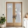 image:imageNICETOWN Door Curtain Panel Grey French Door Curtains Blackout Thermal Insulated Curtain Sidelight Privacy for WindowLiving RoomDoorwaysClassroom 25W by 72L inches 1 Panel100 Blackout  Greyish White