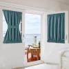 image:imageNICETOWN Door Curtain Panel Grey French Door Curtains Blackout Thermal Insulated Curtain Sidelight Privacy for WindowLiving RoomDoorwaysClassroom 25W by 72L inches 1 PanelSea Teal
