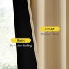 image:imageNICETOWN Door Curtain Panel Grey French Door Curtains Blackout Thermal Insulated Curtain Sidelight Privacy for WindowLiving RoomDoorwaysClassroom 25W by 72L inches 1 Panel100 Blackout  Biscotti Beige