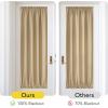 image:imageNICETOWN Door Curtain Panel Grey French Door Curtains Blackout Thermal Insulated Curtain Sidelight Privacy for WindowLiving RoomDoorwaysClassroom 25W by 72L inches 1 Panel100 Blackout  Biscotti Beige